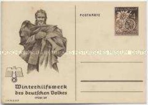 WHW-Postkarte, Motiv Winterkleidung