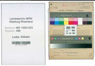 Entnazifizierung Wilhelm Lucke , geb. 09.03.1891 (Verw.Beamter)