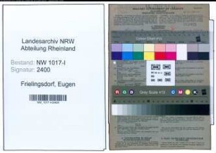 Entnazifizierung Eugen Frielingsdorf , geb. 18.09.1906 (Matritzenfraeser)
