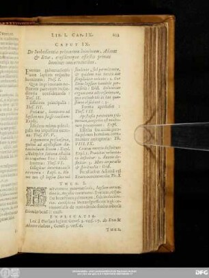 Caput IX. De Inobedientia primorum hominum, Adam & Evae, eiusdemque effectis primos homines concernentibus.