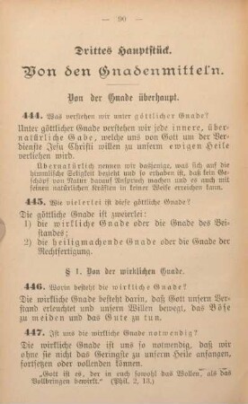 Drittes Hauptstück. Von den Gnadenmitteln.
