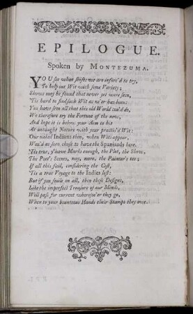 Epilogue. Spoken by Montezuma