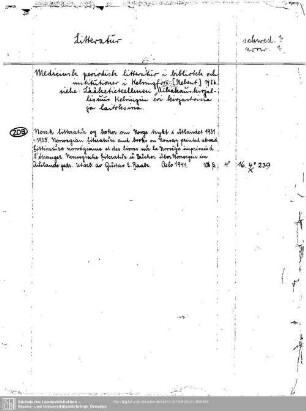 Litteratur schwedisch, norwegisch