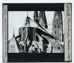 Lübeck, Marienkirche : Obergaden u. Türme v. NO