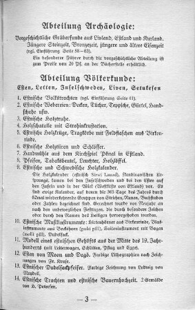 Abteilung Völkerkunde:
