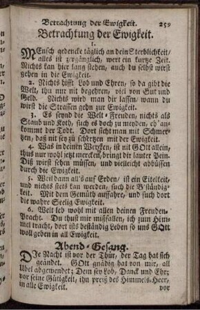 Betrachtung der Ewigkeit.