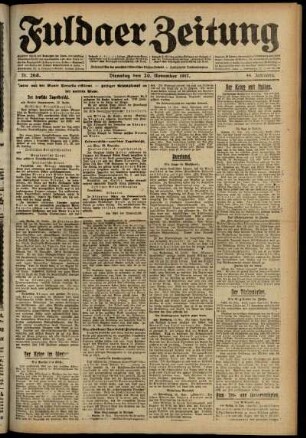 Ausgabe vom Dienstag, den 20. November 1917.