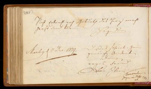 Eintrag (Marburg, 07.12.1779 / 1780)