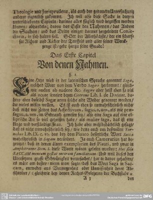 Das Erste Capitel Von denen Nahmen