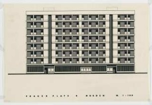 Wohn- und Geschäftshaus Prager Platz 4, Berlin-Wilmersdorf: Ansicht 1:100