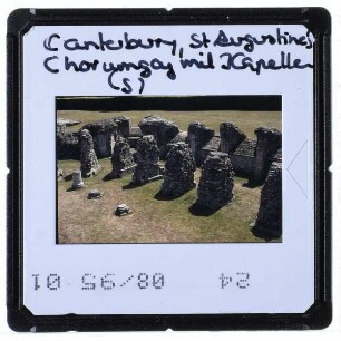 Canterbury, St Augustine's Abbey : Chorumgang mit Kapellen, von Süden
