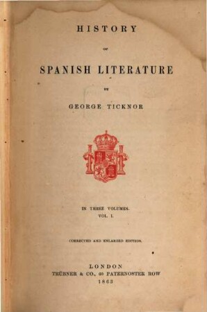 History of Spanish Literature. 1