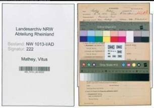 Entnazifizierung Vitus Mathey , geb. 09.12.1875 ()