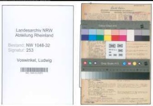 Entnazifizierung Ludwig Voswinkel , geb. 30.01.1890 (Beamter)