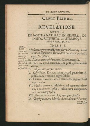 Caput Primum. De Revelatione.