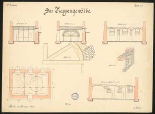 Übung Maurerlehre: Grundriss, Schnitte M 1:50, Details