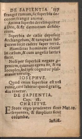 De Sapientia. Cap. 18.