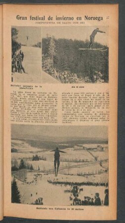 Gran festival de invierno en Noruega : Competencia de salto con ski