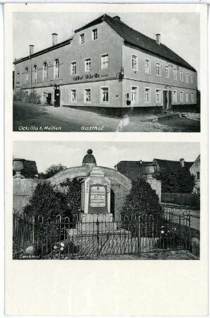 Ockrilla. Gasthof und Denkmal