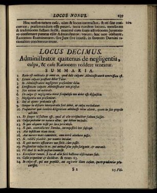 Locus Decimus. - Locus Undecimus.