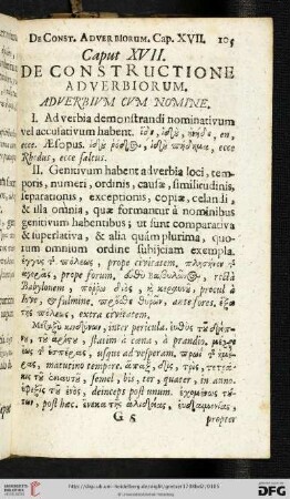 Caput XVII: De constructione adverbiorum