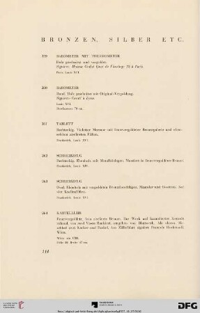 Bronzen, Silber etc. (Nr. 259-286)