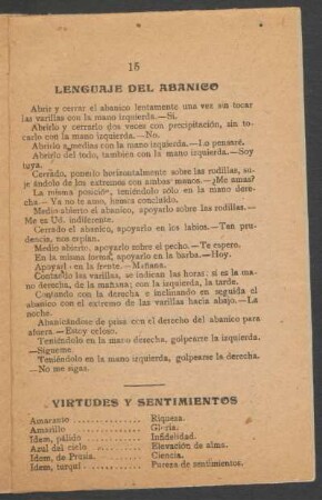 Lenguaje del abanico.