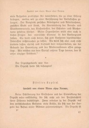 Fünftes Kapitel. Handelt von einem Mann ohne Nerven