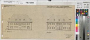 Arnsberg, Regierung, Dienstvilla, Westansicht, Ostansicht, Baubestandszeichnung