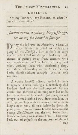 Adventure a young English officer among the Abemakee savages