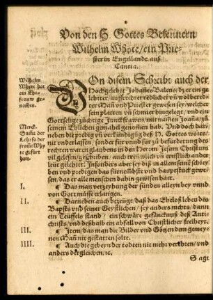 Wilhelm Whyte/ ein Priester in Engellandt auß Cantia.