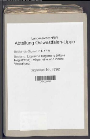 Auswanderungen [dazu: Namenverzeichnis]: Auswanderungen Nr. 1751 - 1910