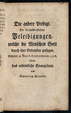 29-68, Die andere Predigt