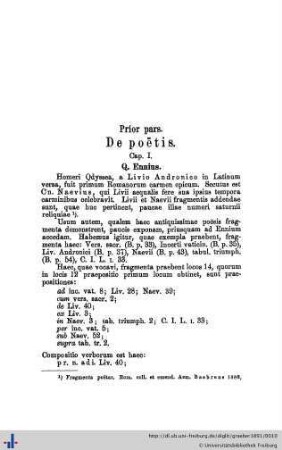 Prior pars. De poetis.