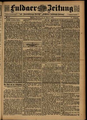 Ausgabe vom Dienstag, den 10. Februar 1903.
