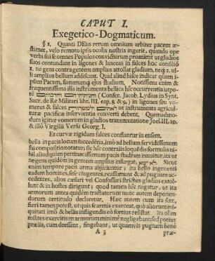 Caput I. Exegetico-Dogmaticum.