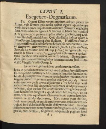 Caput I. Exegetico-Dogmaticum.