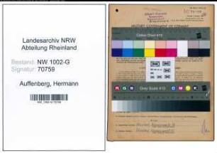 Entnazifizierung Hermann Auffenberg, geb. 16.01.1887 (Polstermeister)