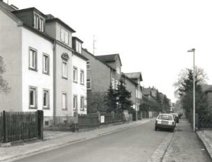 Radebeul. Hellerstraße. Wohnhäuser Nummer 4 bis 8