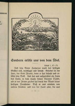 71-79, Sondern erlöse uns von dem Übel