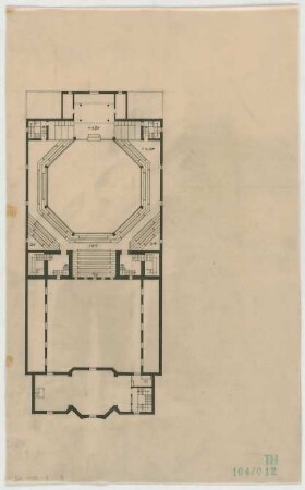 Fischer, Theodor; Nürnberg; Reformations - Gedächtniskirche - Grundriss