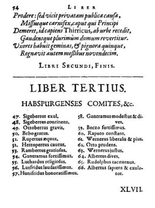 Liber Tertius. Habspurgenses Comites &c.
