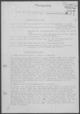 Weikersheim mit Honsbronn und Queckbronn: Inspektionsbericht 1957