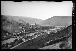 Bingen am Rhein. Stadtansicht mit Nahemündung