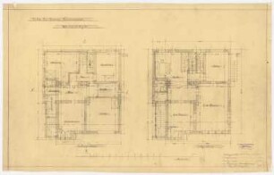 Landhaus Dr. Heinrich Braun, Berlin-Grunewald: Grundriss UG und EG 1:100