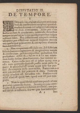 Disputatio IX. De Tempore.