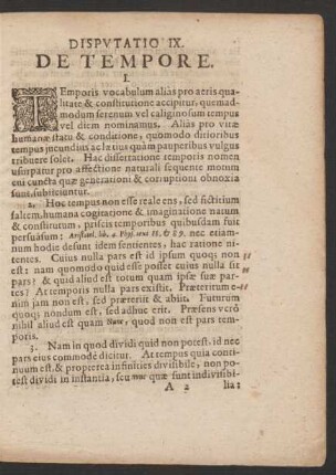 Disputatio IX. De Tempore.
