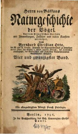 Herrn von Büffons Naturgeschichte der Vögel, 24