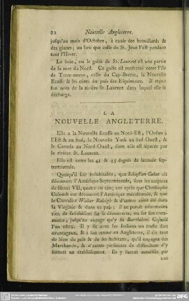 La Nouvelle Angleterre