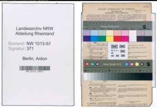 Entnazifizierung Anton Berlin , geb. 01.03.1891 (Former)